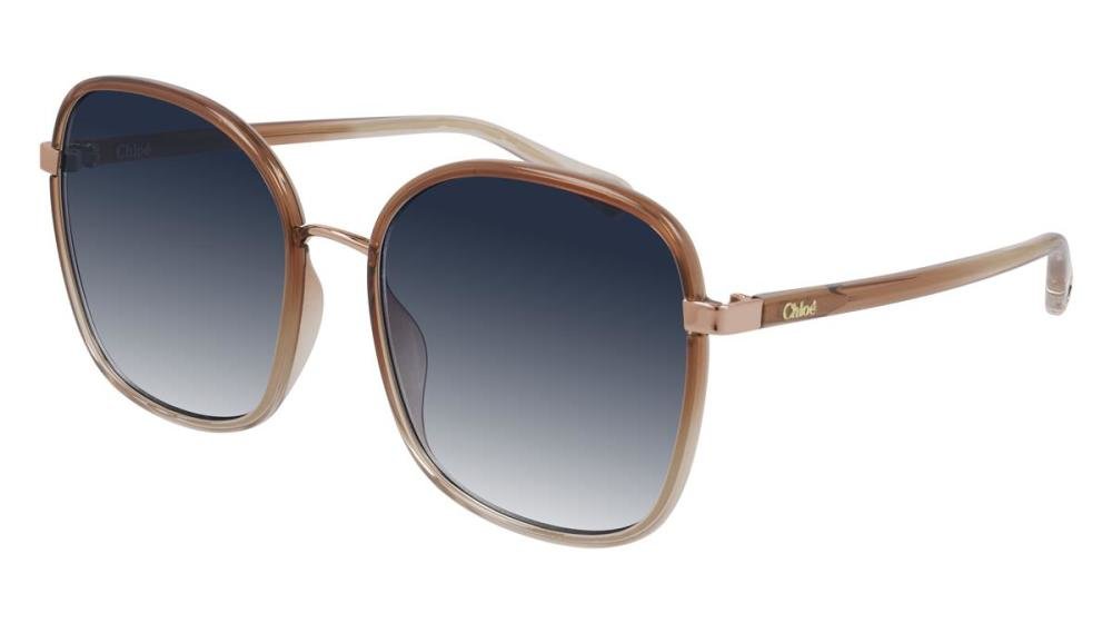 CHLOE CH0031S 001 Solbrille Brun med Grå / Sort glass