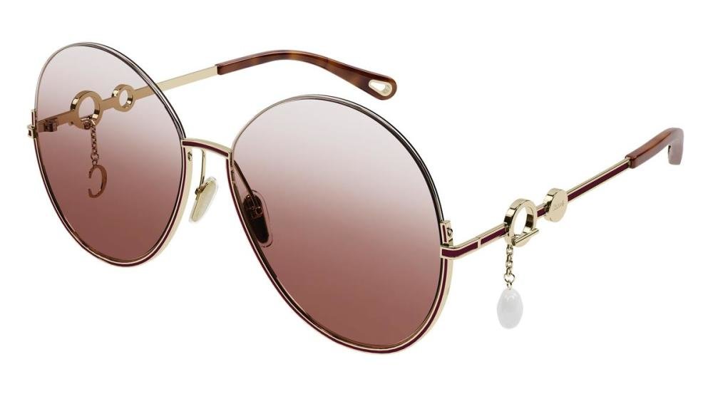 CHLOE CH0067S 002 Solbrille Gull med Brun glass