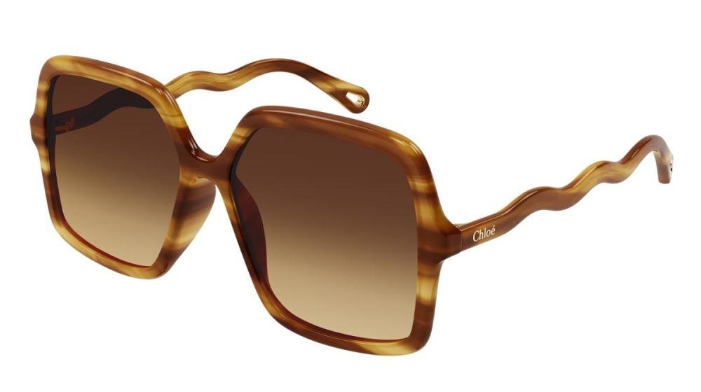 CHLOE CH0086S 002 Solbrille Multi med Brun glass