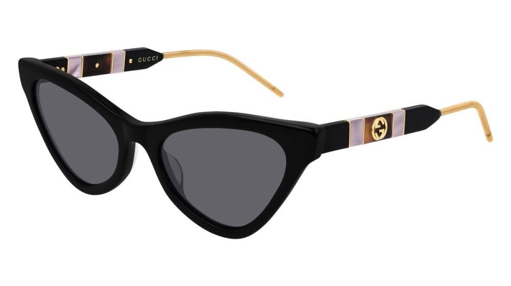 GUCCI GG0597S 001 Solbrille Sort med Grå / Sort glass