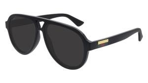 GUCCI GG0767S 001 Solbrille Sort med Grå / Sort glass