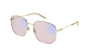 GUCCI GG0396S 004 Solbrille Gull med Speil glass