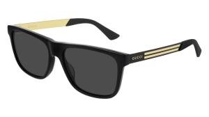 GUCCI GG0687S 001 Solbrille Sort med Grå / Sort glass