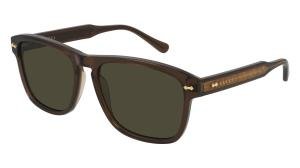 GUCCI GG0911S 003 Solbrille Brun med Grønn glass