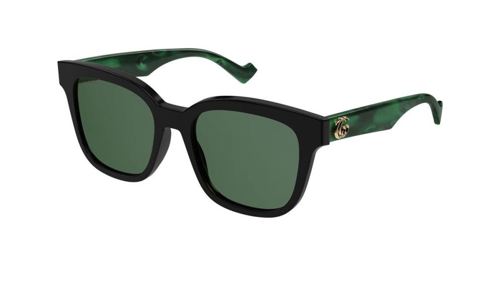 GUCCI GG0960SA 001 Solbrille Sort med Grønn glass