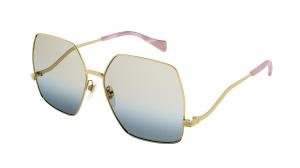 GUCCI GG1005S 001 Solbrille Gull med Speil glass