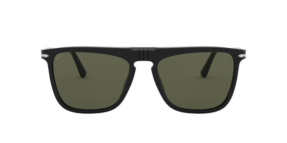 PERSOL 0PO3225S 95/58 Solbrille Sort med Grønn glass