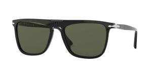 PERSOL 0PO3225S 95/58 Solbrille Sort med Grønn glass
