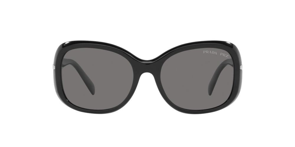 PRADA PR 04ZS 1AB5Z1 Solbrille Sort med Grå / Sort glass