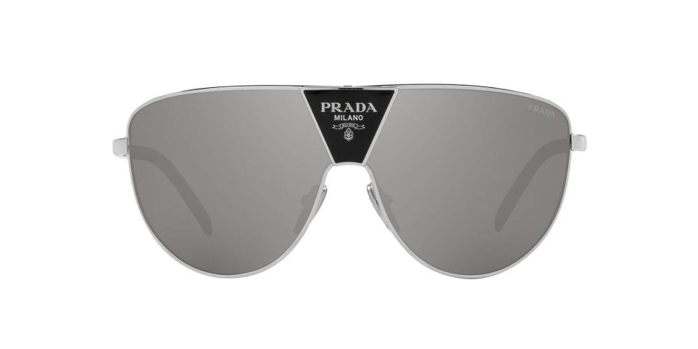 PRADA PR 69ZS 1BC2B0 Solbrille Sølv med Grå / Sort glass