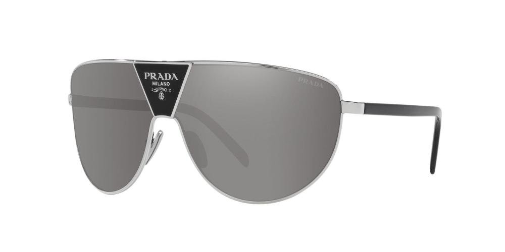 PRADA PR 69ZS 1BC2B0 Solbrille Sølv med Grå / Sort glass