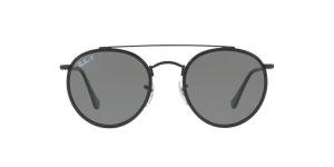 RAYBAN 0RB3647N 002/58 Solbrille Sort med Grønn glass