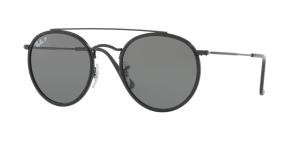 RAYBAN 0RB3647N 002/58 Solbrille Sort med Grønn glass