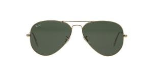 RAYBAN AVIATOR 0RB3025 L0205 Solbrille Gull med Grønn glass