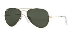 RAYBAN AVIATOR 0RB3025 L0205 Solbrille Gull med Grønn glass