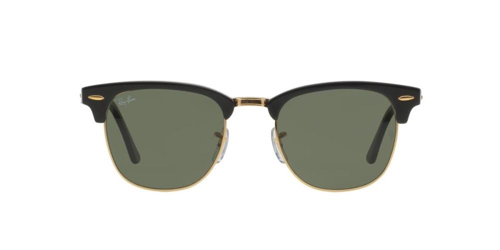 RAYBAN CLUBMASTER 0RB3016 W0365 Solbrille Multi med Grønn glass