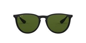 RAYBAN ERIKA 0RB4171 601/2P Solbrille Sort med Grønn glass