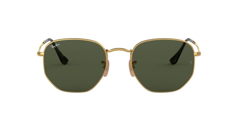 RAYBAN 0RB3548N 1 Solbrille Gull med Grønn glass