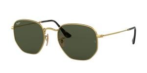 RAYBAN 0RB3548N 1 Solbrille Gull med Grønn glass