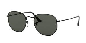 RAYBAN HEXAGONAL 0RB3548N 002/58 Solbrille Sort med Grønn glass