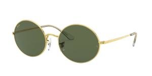 RAYBAN OVAL 0RB1970 919631 Solbrille Gull med Grønn glass