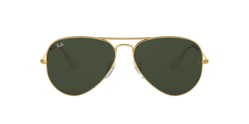 RAYBAN 0RB3025 W3234 Solbrille Gull med Grønn glass