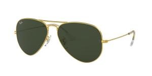 RAYBAN 0RB3025 W3234 Solbrille Gull med Grønn glass
