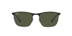 RAYBAN RB3707 001/51 Solbrille Sort med Grønn glass