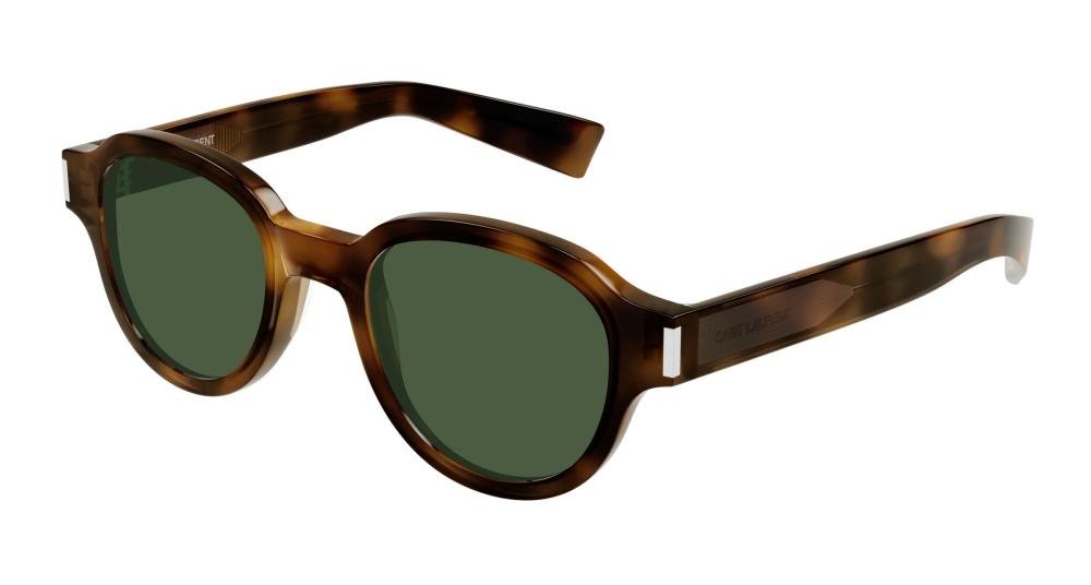 Saint Laurent SL 546 Solbrille Brun med Grønn glass