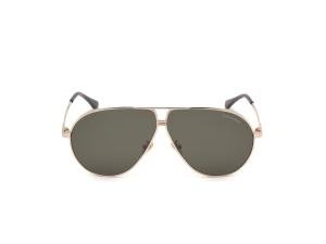 TOM FORD FT0734-H 28N Solbrille Gull med Grønn glass