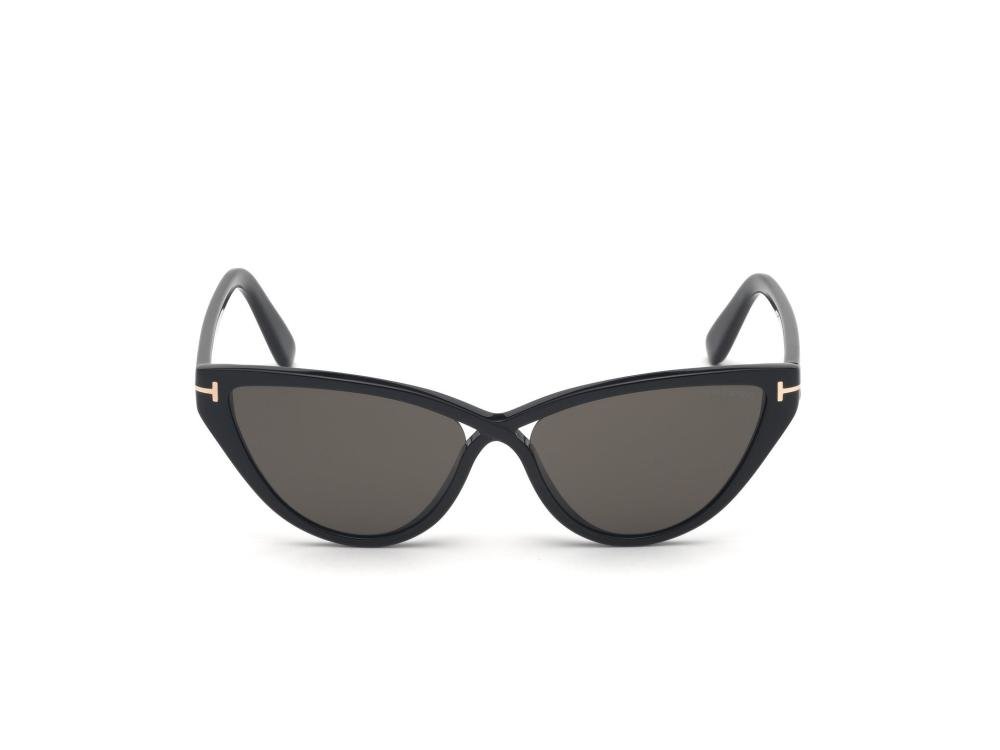 TOM FORD FT0740 01A Solbrille Sort med Grå / Sort glass