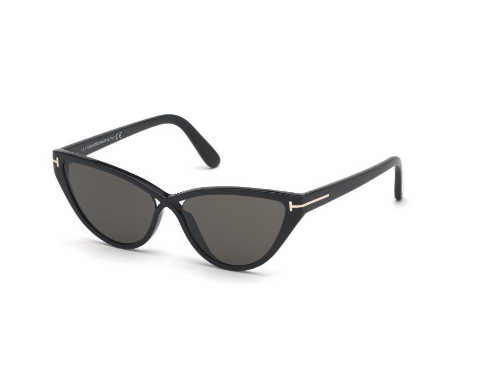 TOM FORD FT0740 01A Solbrille Sort med Grå / Sort glass