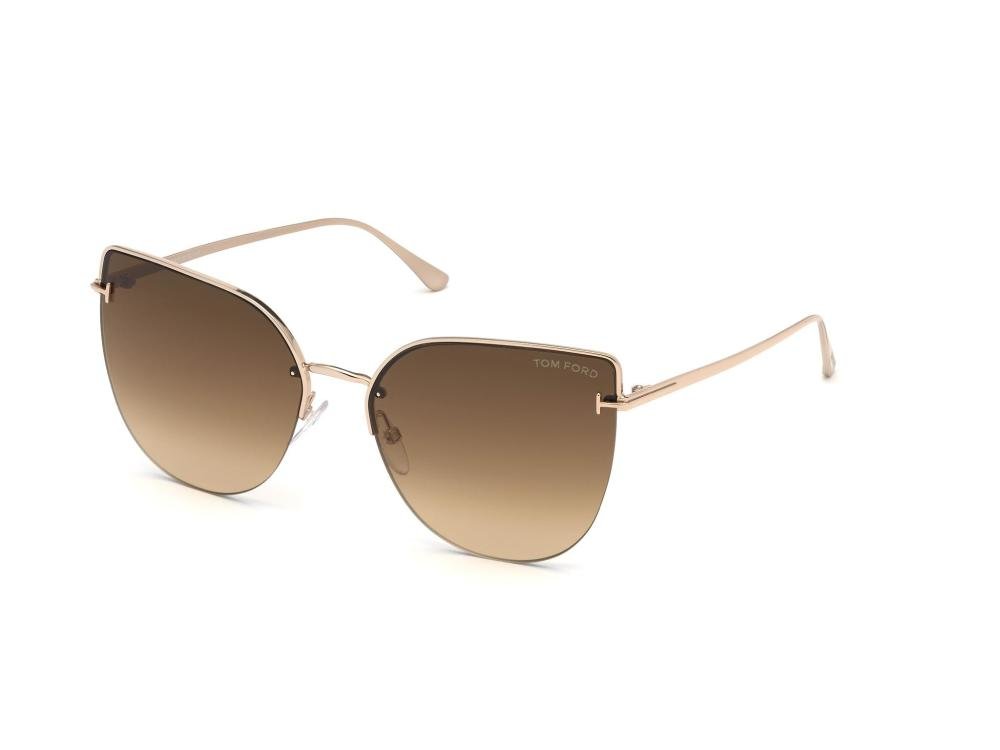 TOM FORD INGRID-02 FT0652 28F Solbrille Annet med Brun glass