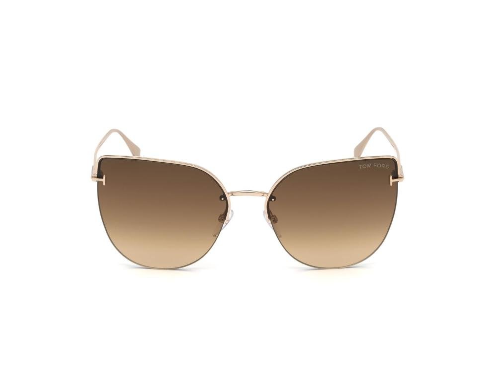 TOM FORD INGRID-02 FT0652 28F Solbrille Annet med Brun glass