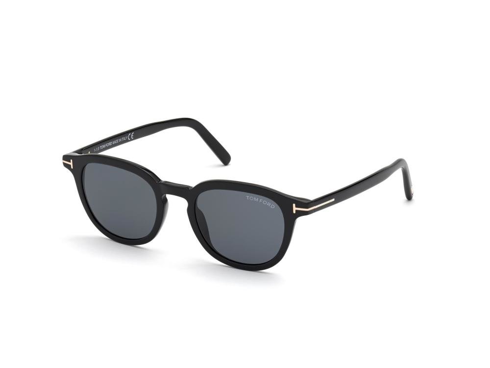 TOM FORD FT0816 01A Solbrille Sort med Grå / Sort glass