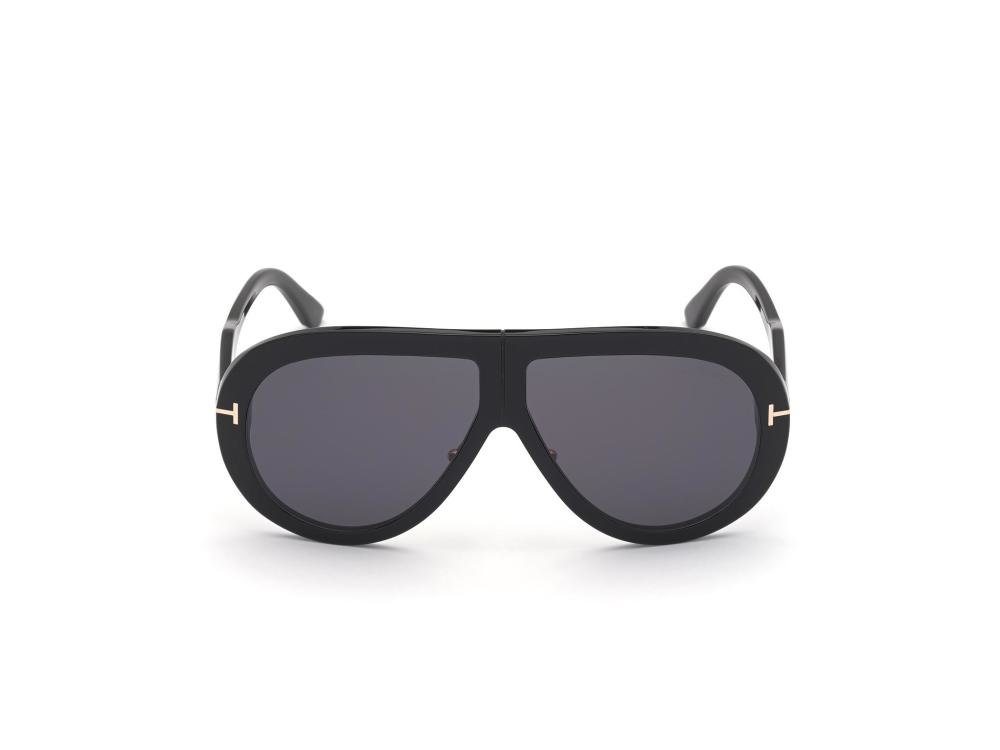 TOM FORD FT0836 01A Solbrille Sort med Grå / Sort glass