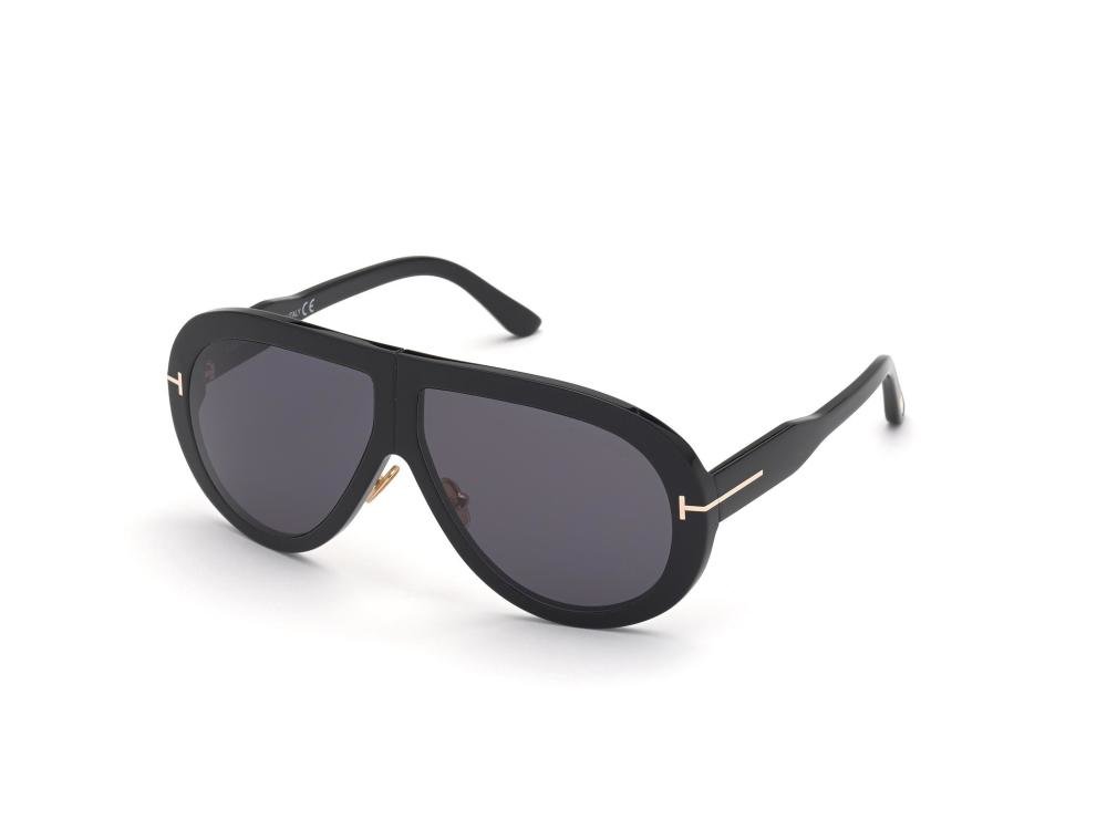 TOM FORD FT0836 01A Solbrille Sort med Grå / Sort glass