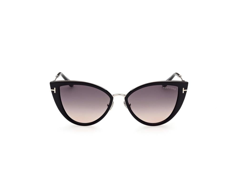 TOM FORD FT0868 01B Solbrille Sort med Grå / Sort glass