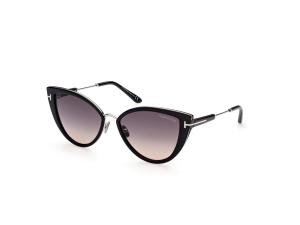 TOM FORD FT0868 01B Solbrille Sort med Grå / Sort glass