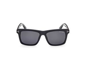 TOM FORD FT0906-N 01A Solbrille Sort med Grå / Sort glass