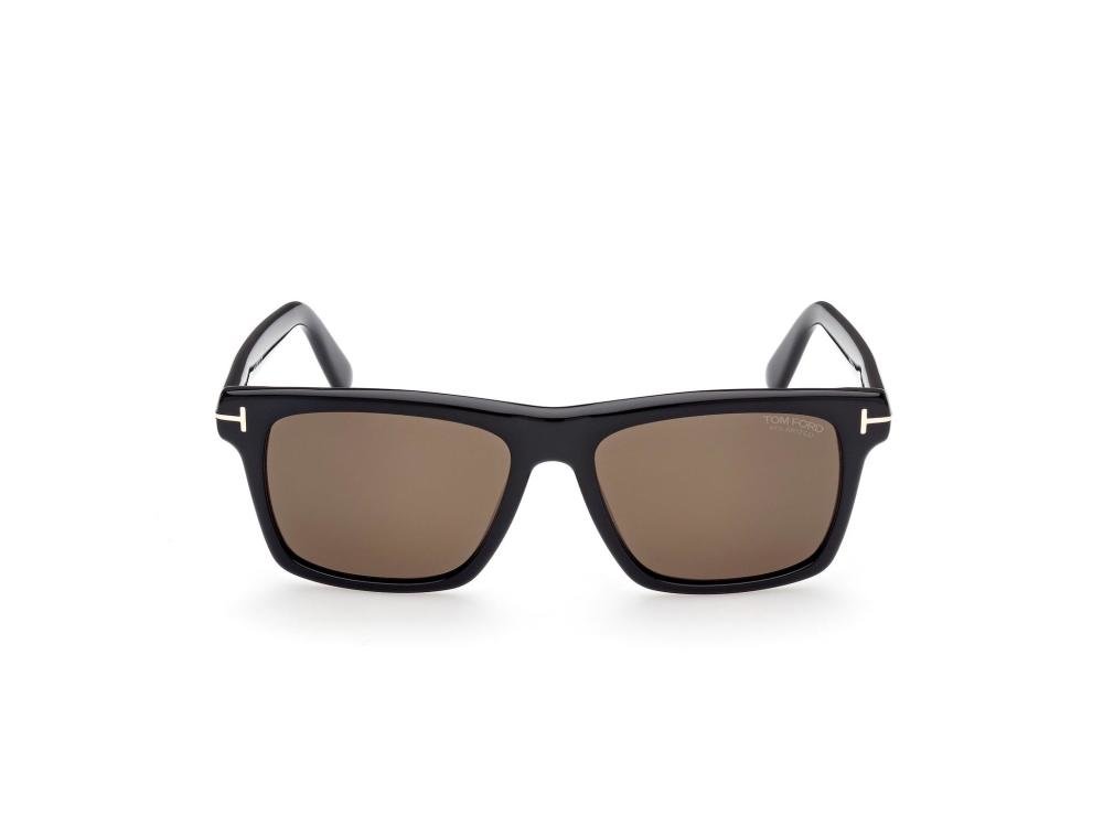 TOM FORD FT0906 01H Solbrille Sort med Brun glass