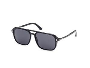 TOM FORD FT0910 01A Solbrille Sort med Grå / Sort glass