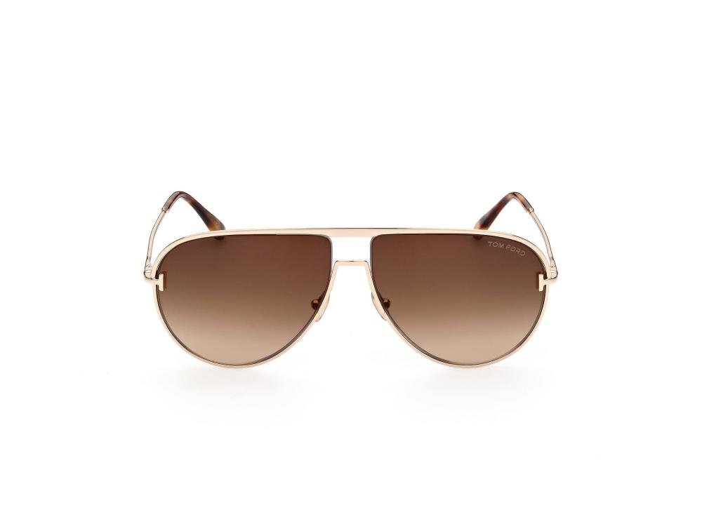 TOM FORD FT0924 28F Solbrille Gull med Brun glass