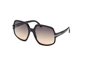 TOM FORD FT0992 01B Solbrille Sort med Grå / Sort glass