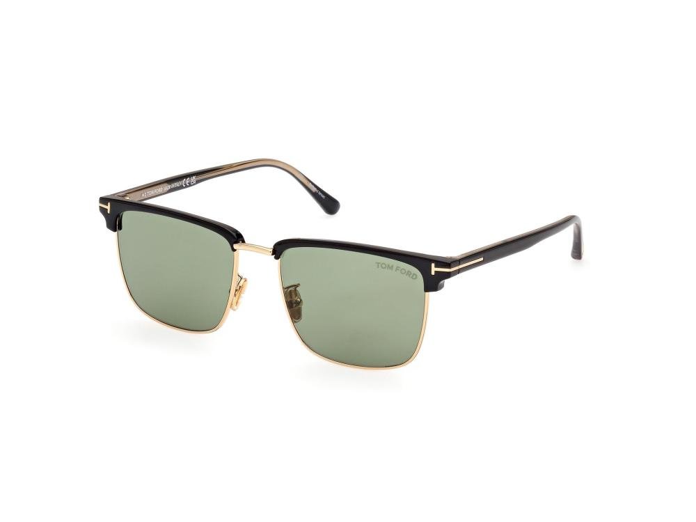 TOM FORD FT0997-H 01N Solbrille Sort med Brun glass