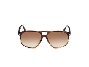 TOM FORD FT1000 56F Solbrille Brun med Brun glass