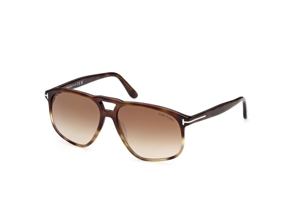 TOM FORD FT1000 56F Solbrille Brun med Brun glass