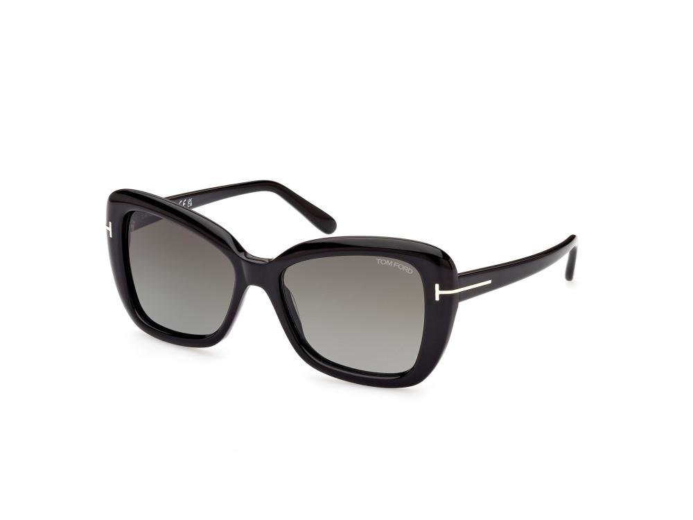 TOM FORD FT1008 01B Solbrille Sort med Grå / Sort glass