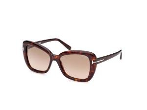 TOM FORD FT1008 52F Solbrille Brun med Brun glass