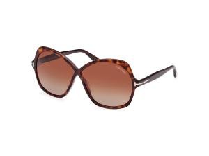 TOM FORD FT1013 52F Solbrille Brun med Brun glass